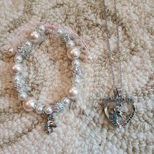 Girls Unicorn Bracelet And Necklace